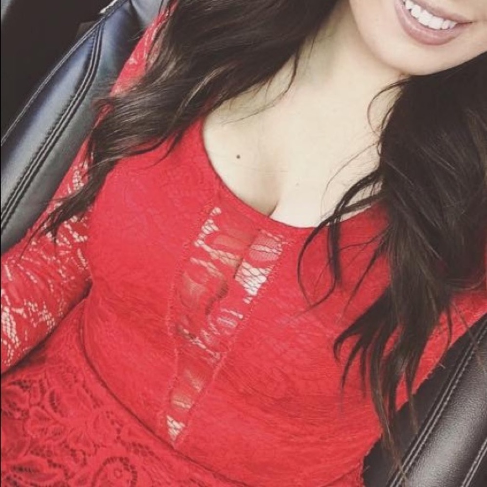 Lace V Cut Front  Top